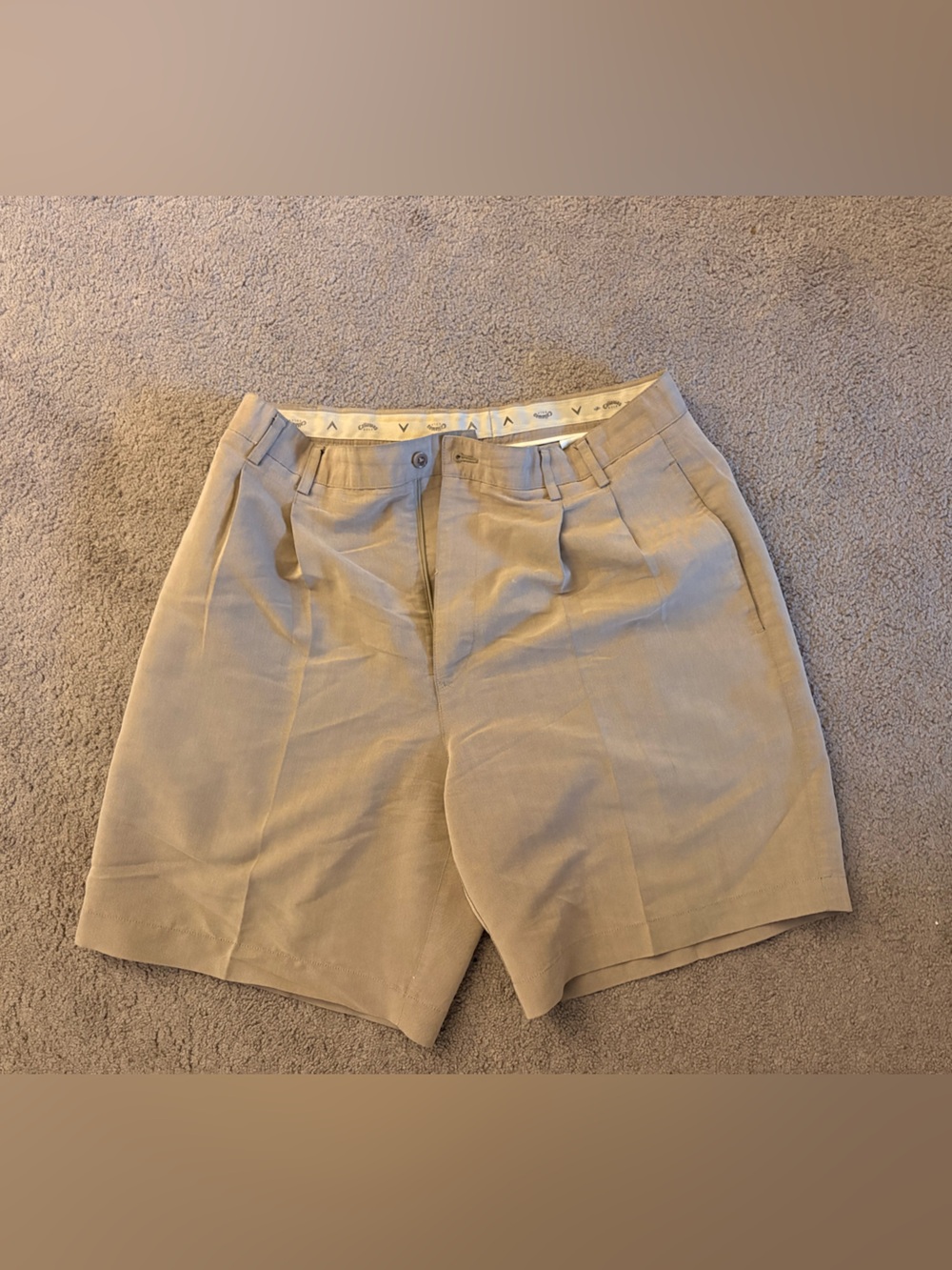 Callaway Beige Mens Tailored Golf Shorts
